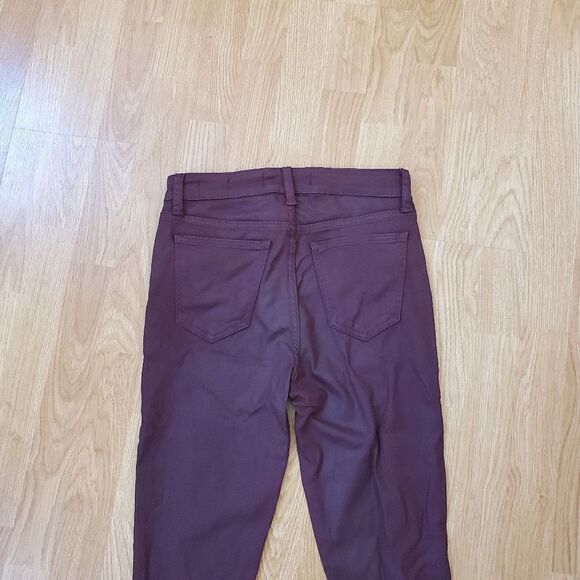 Joe's "The Charlie" Coated Ankle Skinny Jeans - size 28 in Merlot - Picture 7 of 13